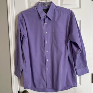 COLOURS ALEXANDER JULIAN Men's Lavender Dress Shirt - Size L 16-16 1/2